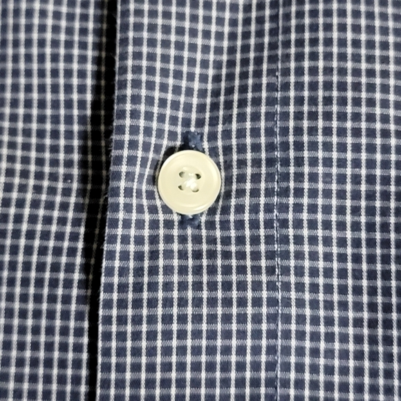 Dockers Blue & White Checkered Long Sleeve Button Up Shirt Men's Size XXL - Picture 5 of 9